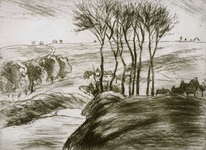 オスニー近くの風景（州II） 作： Camille Jacob Pissarro